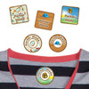 Camping peel and stick clothing labels for kids — clothing stickers made to order