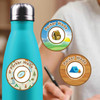 Camping medium round labels — waterproof circle name stickers for kids