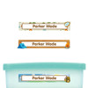 Camping slim name stickers — waterproof stickers for water bottles and small containers