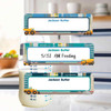 Construction small rectangle write-on labels — reusable waterproof