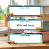 Construction large rectangle write-on labels — reusable waterproof