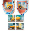 Construction MatchUp teaching shoe stickers — left and right shoe labels for toddlers