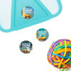 Construction Site small round name labels — waterproof circle stickers for kids