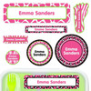 Animal Prints Bright Pink Labels for Daycare