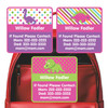 Dinosaur Friends emergency contact labels — personalized phone number stickers for kids