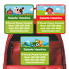 Farm Animals emergency contact labels — personalized phone number stickers for kids