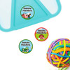 Farm Animals small round name labels — waterproof circle stickers for kids