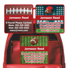 Football emergency contact tag with football field design