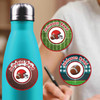 Football medium round labels — waterproof circle name stickers for kids