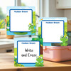 Frogs large square write-on labels — reusable waterproof daycare