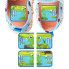 Frogs picture matching design shoe labels shoes on wrong feet solution