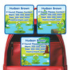 Frogs emergency contact labels — personalized phone number stickers for kids