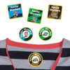 Monster Trucks peel and stick clothing labels for kids — clothing stickers made to order