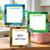Monster Trucks large square write-on labels — reusable waterproof daycare