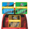 Monster Trucks emergency contact labels — personalized phone number stickers for kids