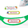 Outer Space iron on nametags for clothes — personalized iron-on clothing labels for kids
