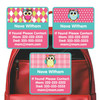 Pandas emergency labels with adorable panda character Pandas emergency labels with adorable panda character