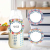 Perfectly Plaid small round write-on labels — reusable waterproof daycare