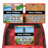 Pirates emergency contact labels — personalized phone number stickers for kids