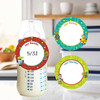 Little Robots small round write-on labels — reusable waterproof daycare