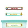 Little Robots slim name stickers — waterproof stickers for water bottles and small containers