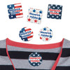 Stars and Stripes peel and stick clothing labels — clothing stickers for kids made to order