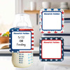 Stars and Stripes small square write-on labels — reusable waterproof daycare
