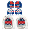 Stars and Stripes personalized shoe labels with phone number kids