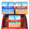 Surf's Up emergency contact labels — personalized phone number stickers for kids