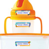 Surf's Up extra small waterproof name stickers — mini sticker labels for small items and gear