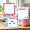 Magical Unicorns large square write-on labels — reusable waterproof daycare