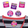 High-quality Animal Print Wild Thing clothing stickers on a t-shirt. Laundry-safe identification for daycare outfits.