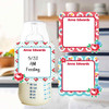 Garden Roses small square write-on labels — reusable waterproof daycare