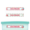 Garden Roses slim name stickers — waterproof stickers for water bottles and small containers