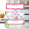 Flowers & Rainbows small rectangle write-on labels — reusable waterproof