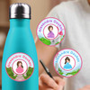 Enchanted Princess medium round labels — waterproof circle name stickers for kids