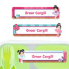 Ballet large rectangle name labels — waterproof sticker labels for school supplies and water bottles