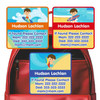 Beach (Boy/Girl) emergency contact labels — personalized phone number stickers for kids