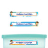 Beach (Boy/Girl) slim name stickers — waterproof stickers for water bottles and small containers