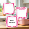 Chevron large square write-on labels — reusable waterproof daycare