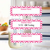 Chevron small rectangle write-on labels — reusable waterproof