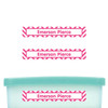 Chevron slim name stickers — waterproof stickers for water bottles and small containers