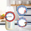 Cowboy & Cowgirl small round write-on labels — reusable waterproof daycare