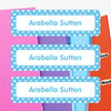 Dots extra large waterproof name labels — name stickers for water bottles and school gear