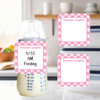 Gingham small square write-on labels — reusable waterproof daycare