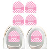 Gingham shoe name labels — personalized waterproof labels for shoes