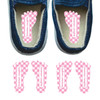 Gingham left right foot-shaped shoe labels for children Gingham left right foot-shaped shoe labels for children