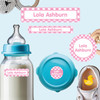Gingham waterproof infant labels — baby daycare labels on bottles, sippy cups and containers