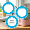 02 Solids large round write-on labels — reusable waterproof daycare