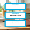 02 Solids large rectangle write-on labels — reusable waterproof